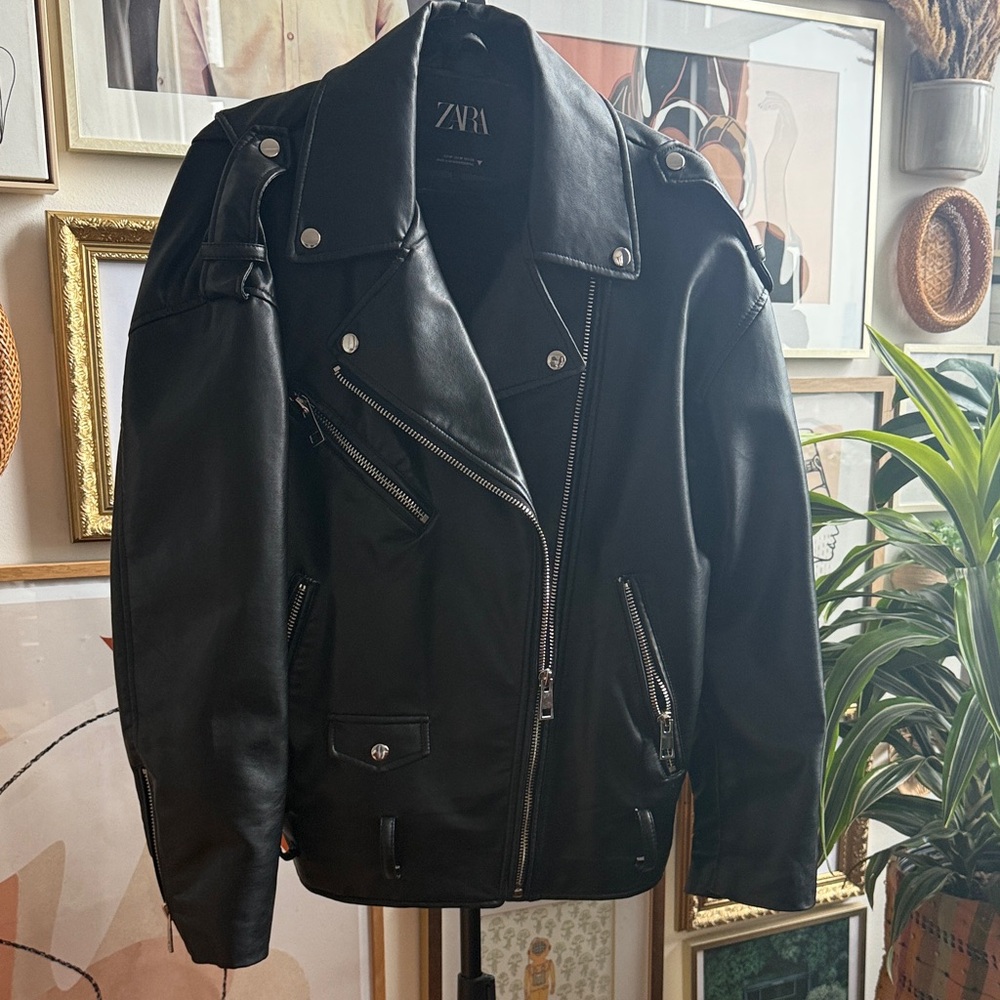 Zara Black Leather Jacket